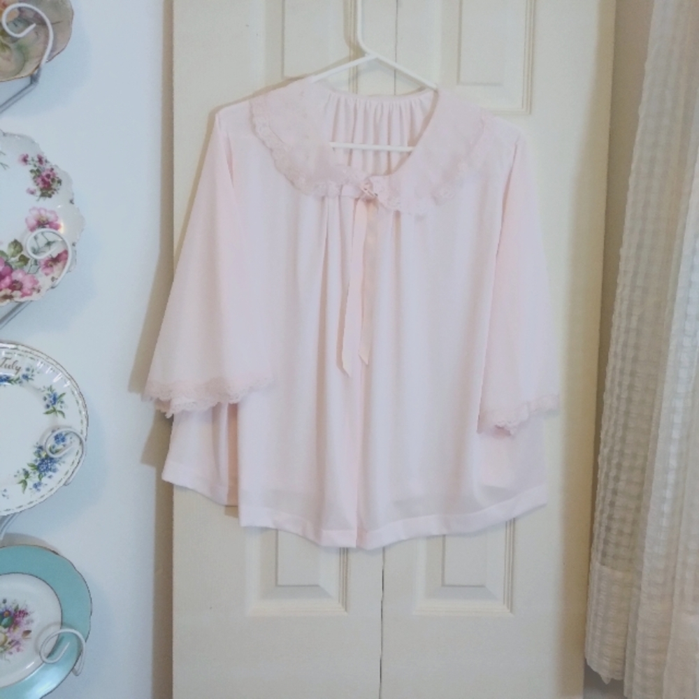 Lorraine Vintage Pink Bed Jacket